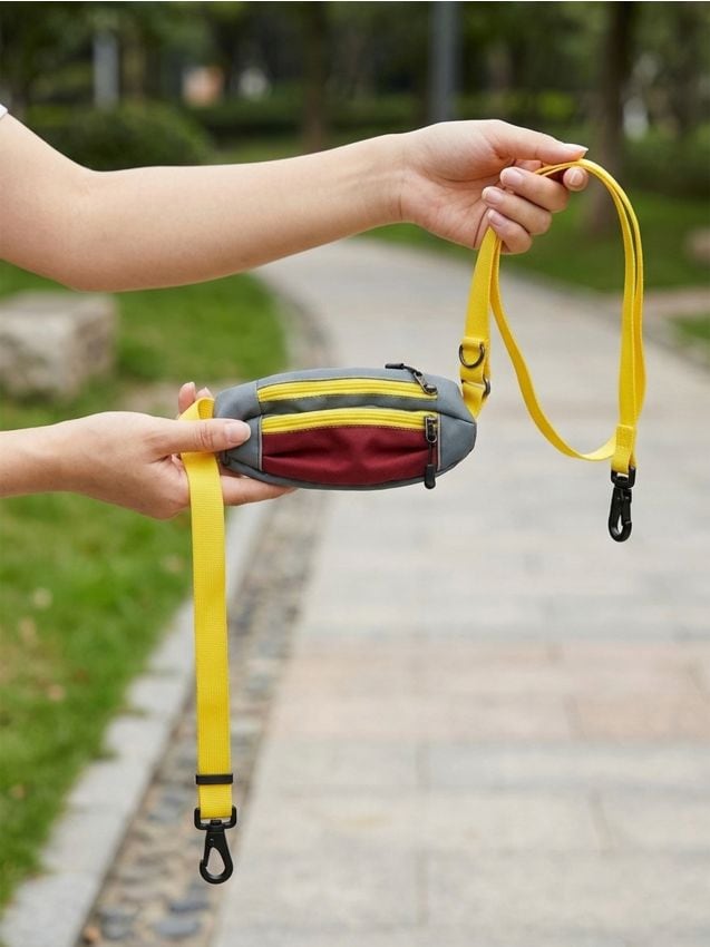 Marsupio da passeggio per cane - giallo