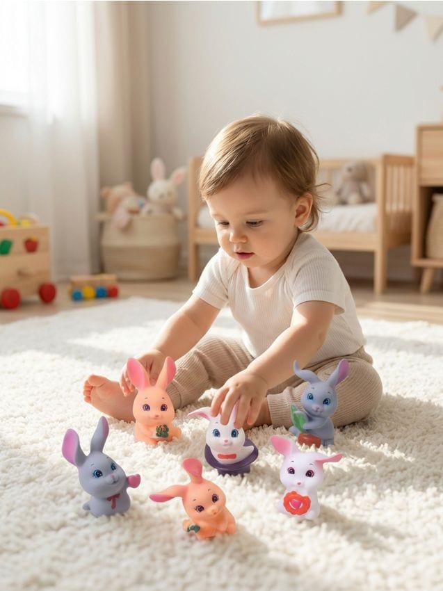 Sinsay - Set de jucării în formă de iepurași 6 pack - multicolor