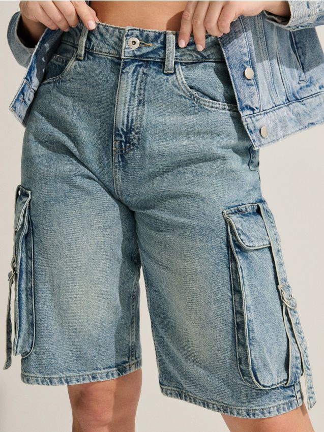Bermuda in denim - SINSAY