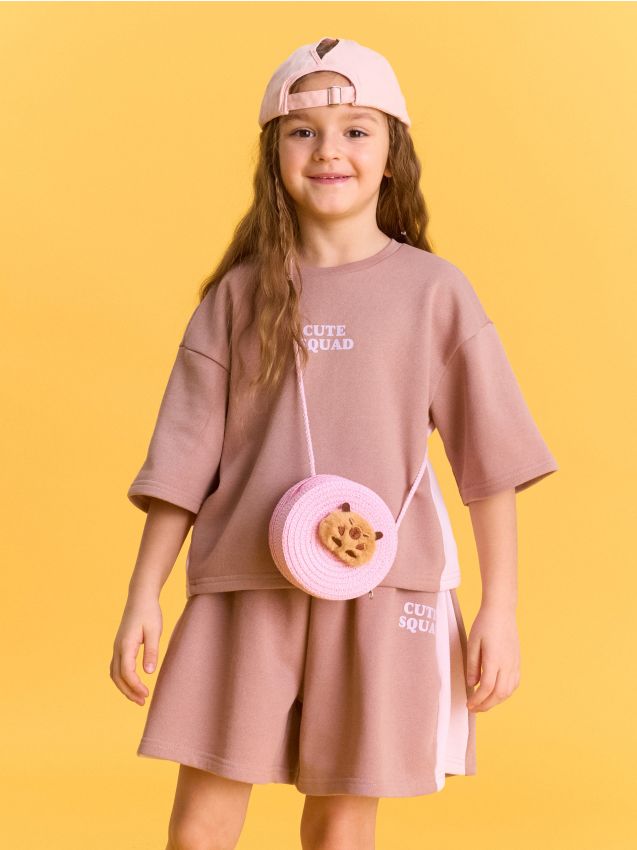 Sinsay - Geantă cu motiv capybara - roz-pastel