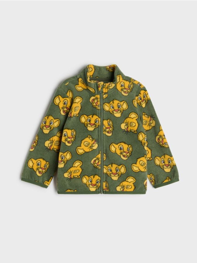 Sinsay - Bluză sport din fleece Lion King - verde-metalizat