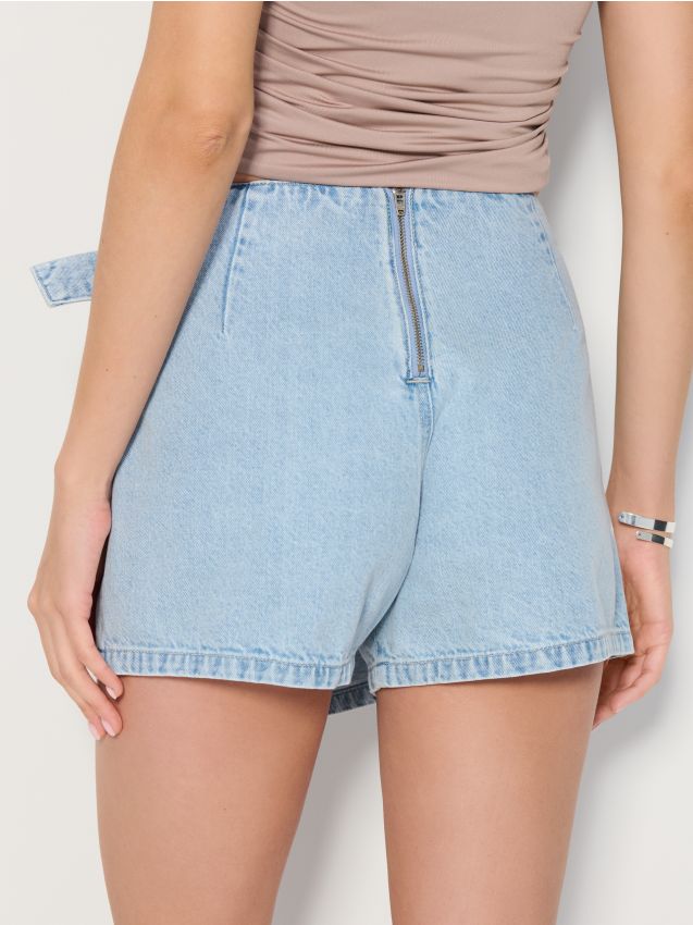 Fustă-pantaloni din denim