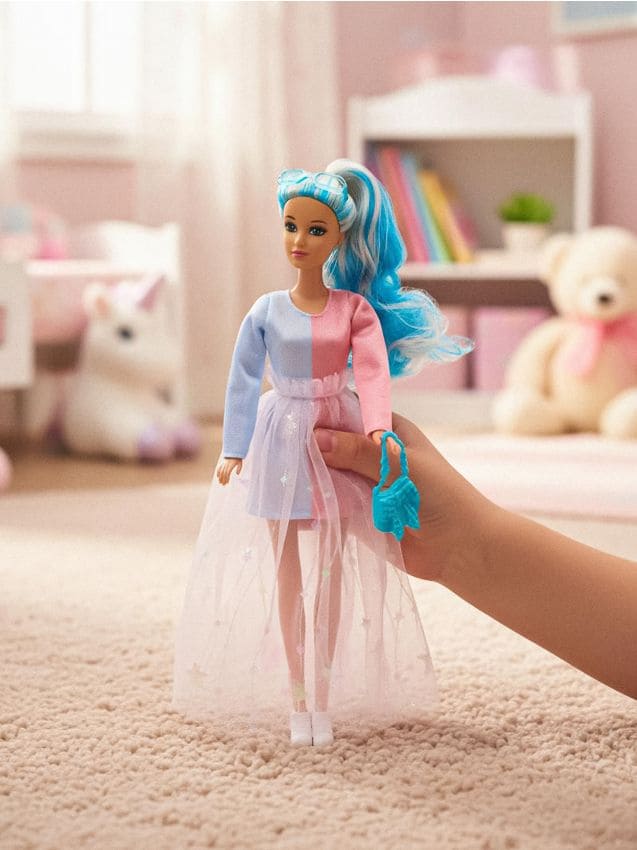 Sinsay - Bábika s doplnkami - svetlomodrá