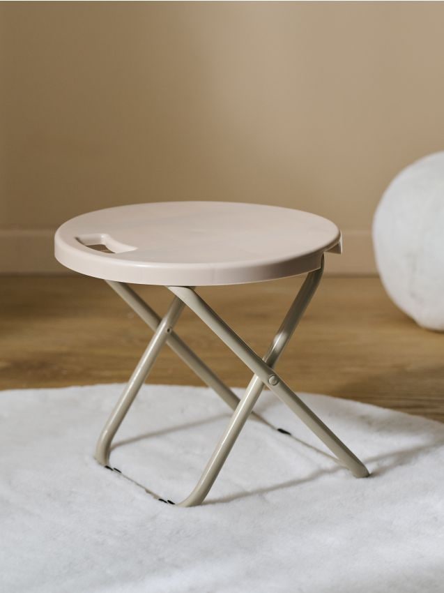 Sinsay - Taburet pliabil cu șezut rotund - bej