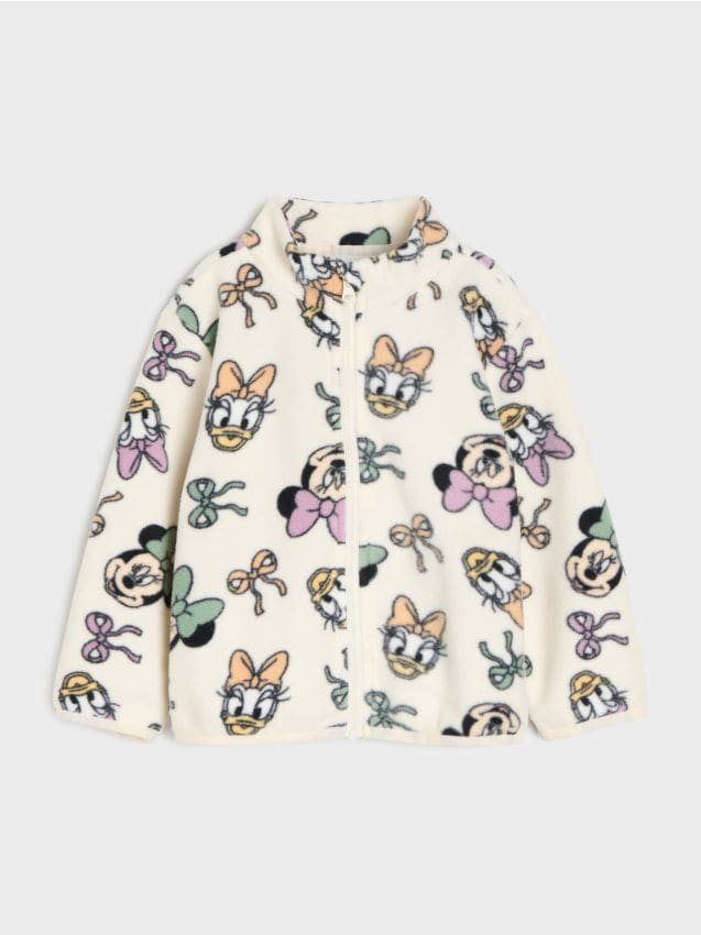 Sinsay - Bluză sport din fleece Minnie and Daisy - crem