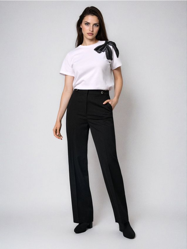 Sinsay - Nohavice typu palazzo - čierna