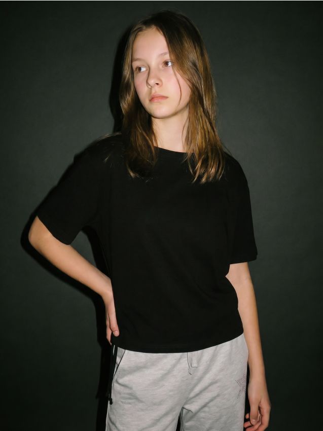 Sinsay - Tricou din bumbac cu imprimeu pe spate - negru