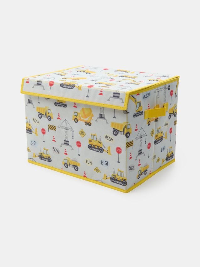 Sinsay - Cutie de depozitare pliabilă cu model de utilaje de construcții - multicolor