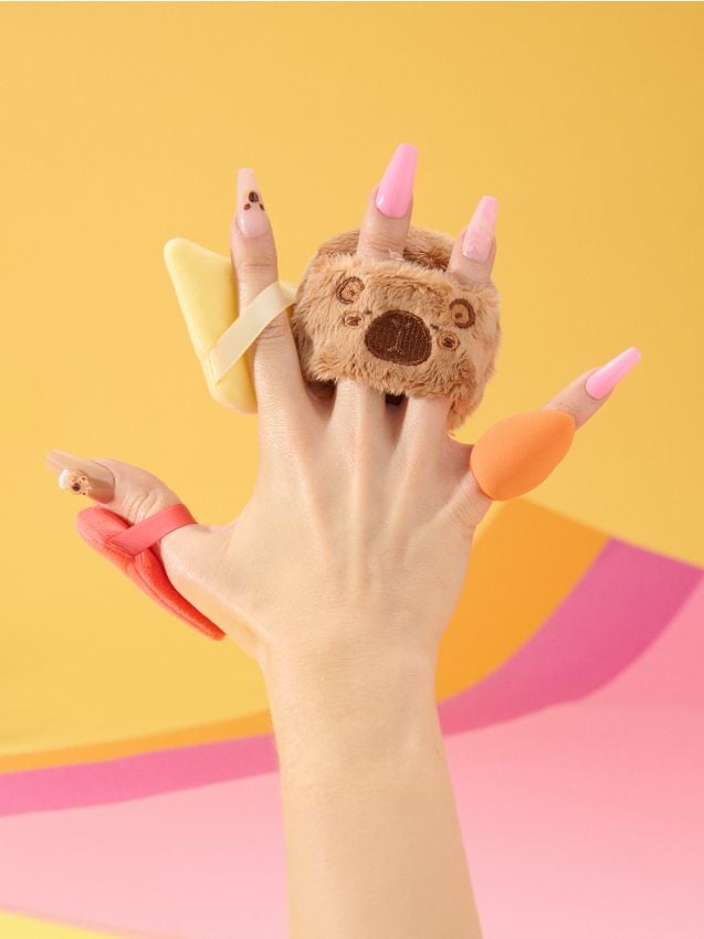 Sinsay - Unghii false ballerina cu motiv capibara - roz-pastel