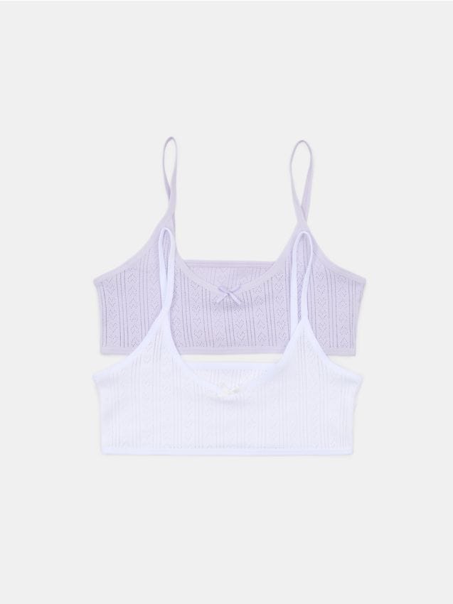 Sinsay - Bawełniane biustonosze dziewczęce 2 pack - wielobarwny