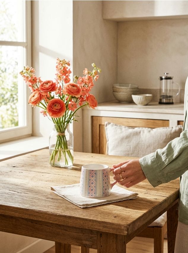 Sinsay - Cana cu inscriptie - roz-pastel