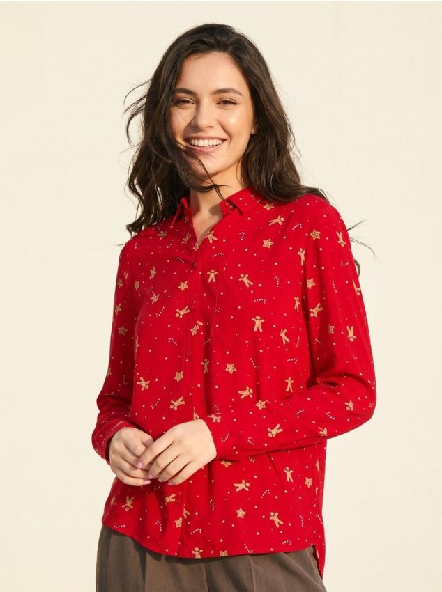 Sinsay - Cămașă de Crăciun - roșu