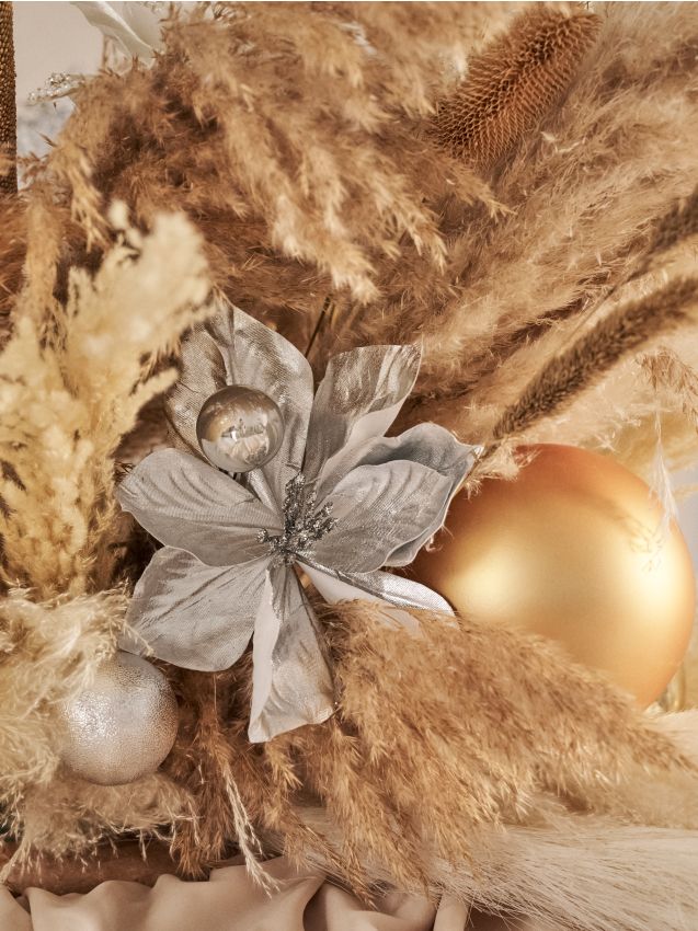 Sinsay - Vianočná dekorácia v tvare vianočnej hviezdy - strieborná