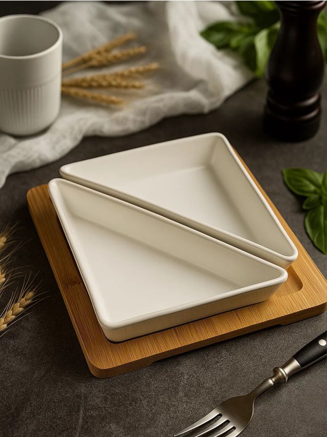 Sinsay - Podnos na servírovanie s dvoma miskami - béžová