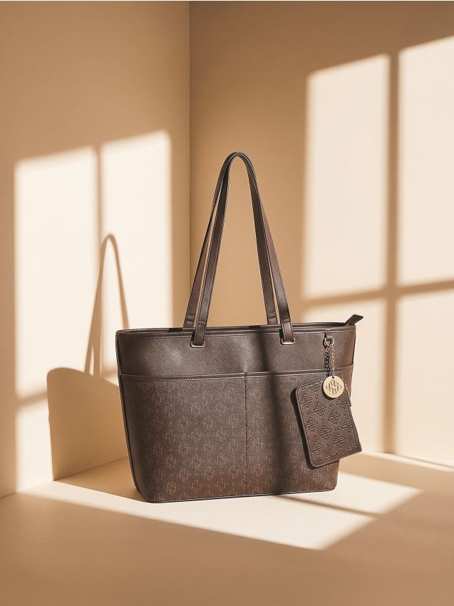 Sinsay - Geantă Shopper cu Portofel și Detalii Aurii - multicolor
