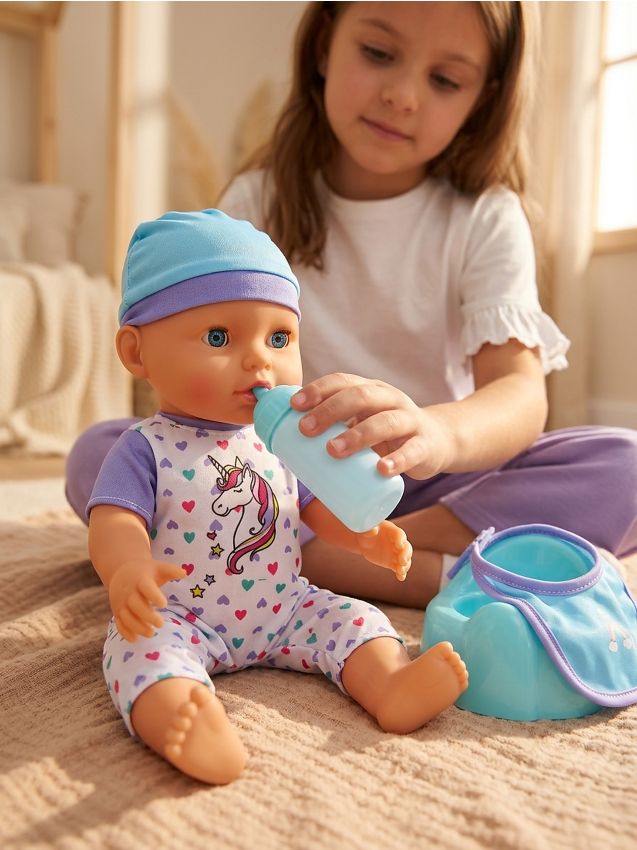 Sinsay - Păpușă cu accesorii - mov