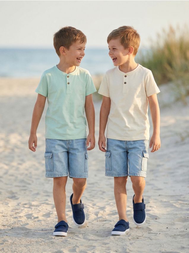 Sinsay - Tricouri din bumbac 2 pachet - verde-deschis