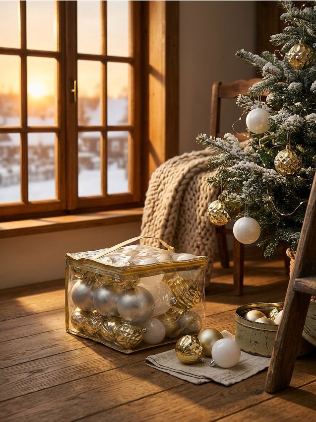 Sinsay - Set de 41 globuri pentru brad - auriu