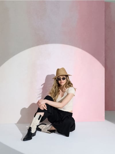 Wiskozowe spodnie wide leg