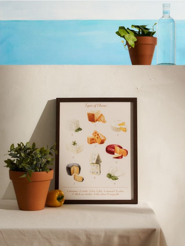 Sinsay - Poster de perete cu motiv de brânzeturi - multicolor