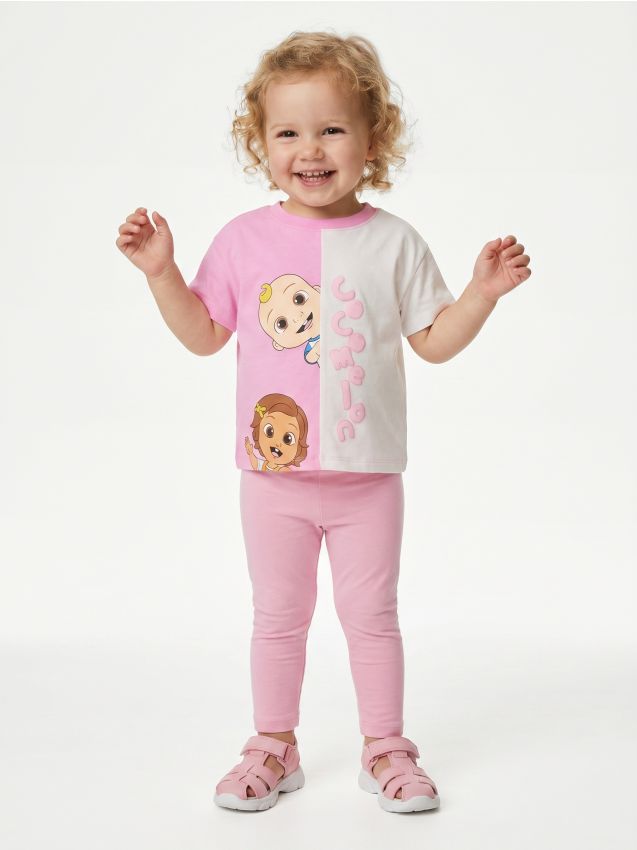 Sinsay - Tricou din bumbac cu imprimeu Cocomelon - roz