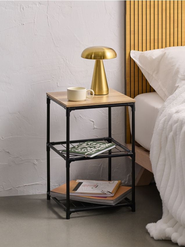 Sinsay - Noptieră cu trei niveluri și cadru metalic - negru