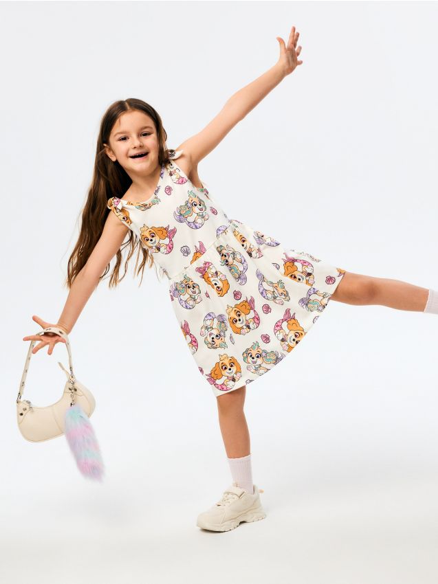 Sinsay - Rochie din bumbac cu bretele PAW Patrol - crem