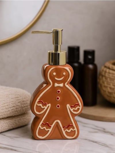Dozownik na mydło w kształcie piernikowego ludzika