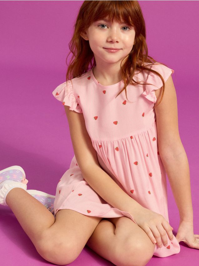 Sinsay - Rochie babydoll - roz