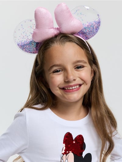 Komplet: elastike za lase in obroč s pentljo Minnie Mouse