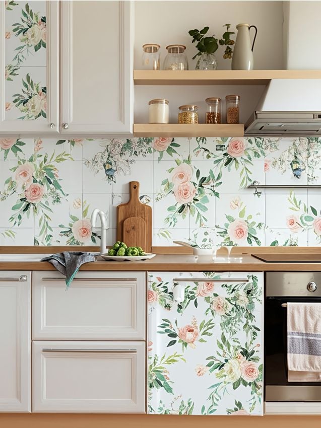 Sinsay - Samolepiaca tapeta - ružová