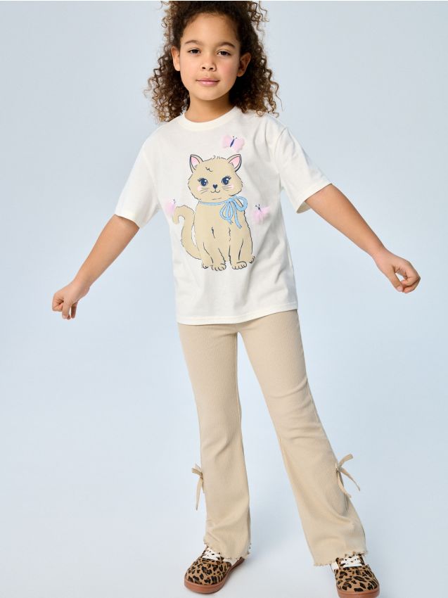 Sinsay - Set de tricou cu mânecă scurtă și pantaloni - multicolor