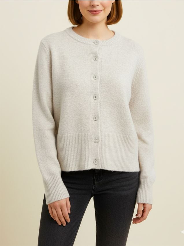 Sinsay - Cardigan cu nasturi cu amestec de lână - bej