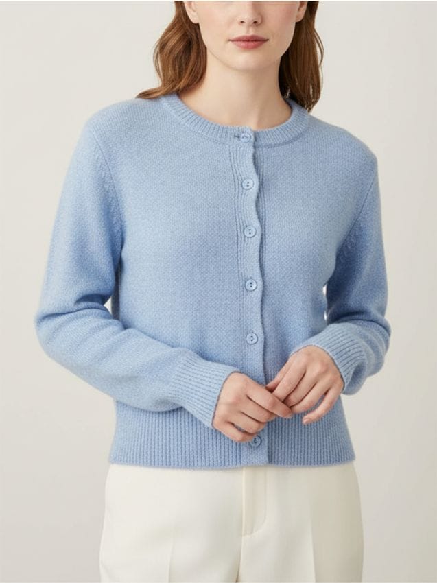 Sinsay - Kardigan z guzikami z domieszką wełny - niebieski