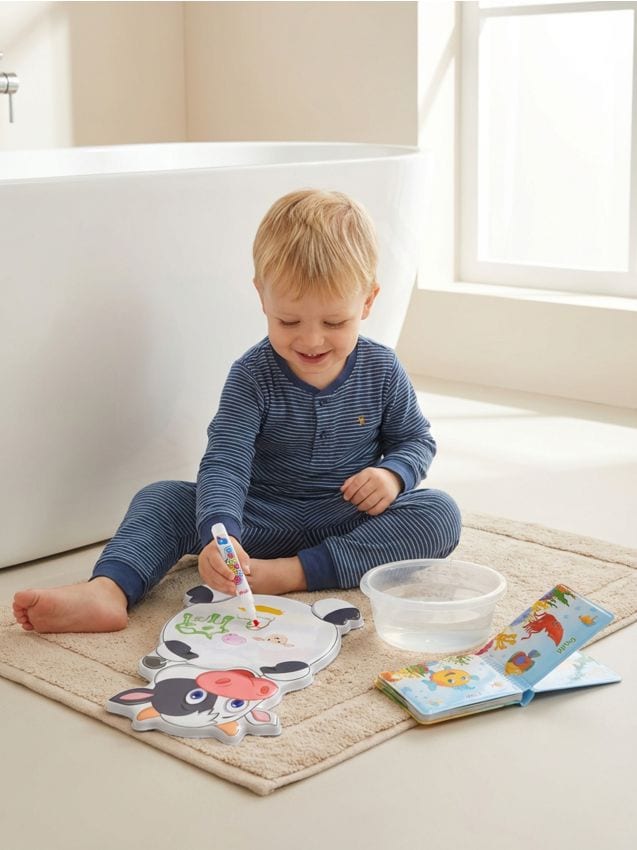 Sinsay - Set pentru pictură cu apă: planșă, carte și marker - alb