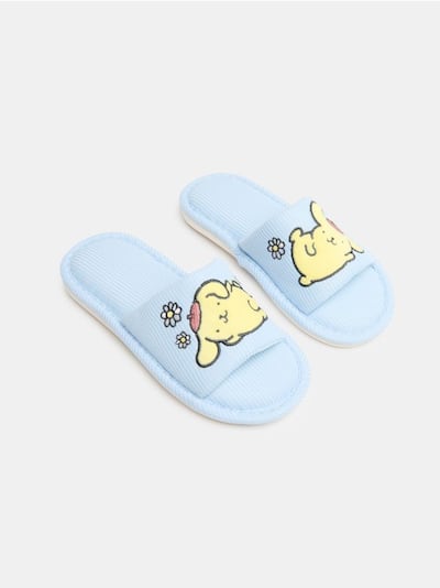 Otevřené pantofle s nášivkou PomPomPurin