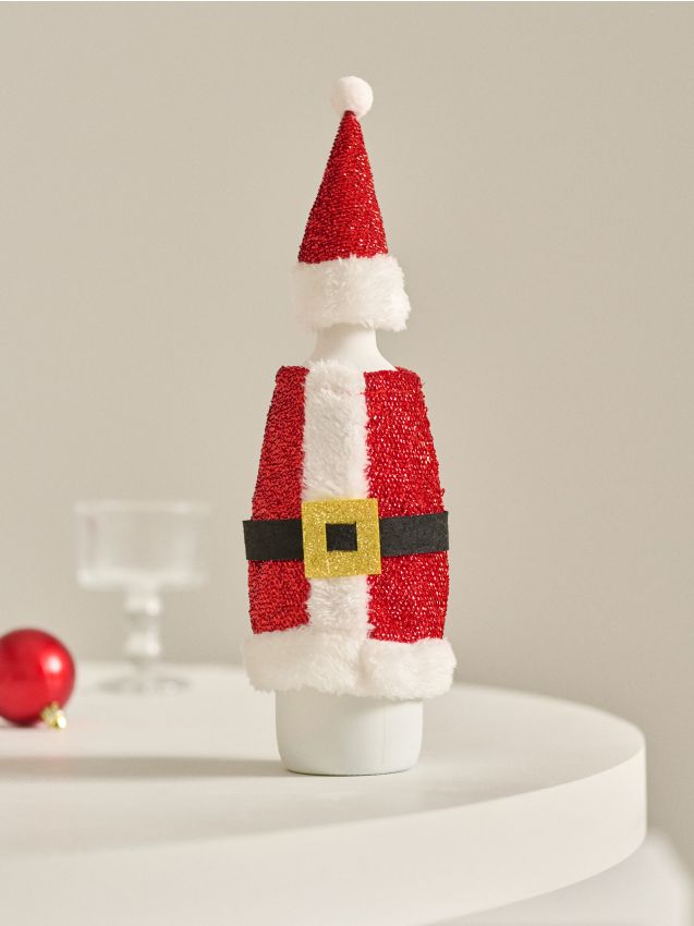 Sinsay - Kostým Santa Clausa na fľašu - viacfarebná