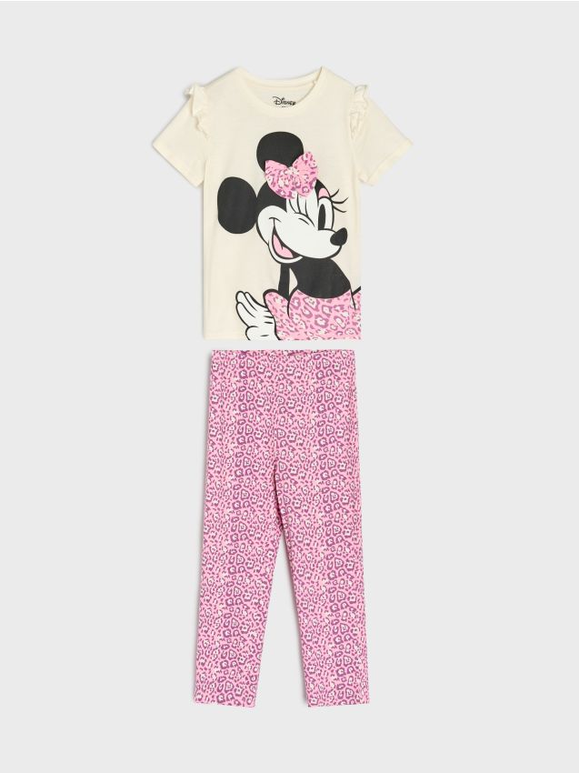 Sinsay - Dvojdielne pyžamo Minnie Mouse - krémová