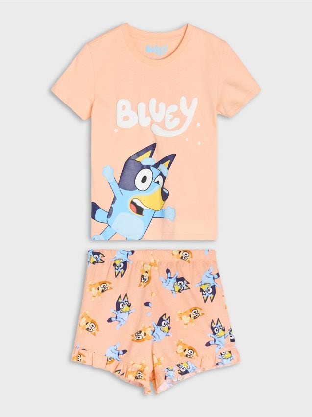 Sinsay - Dvojdielne pyžamo Bluey - svetlooranžová