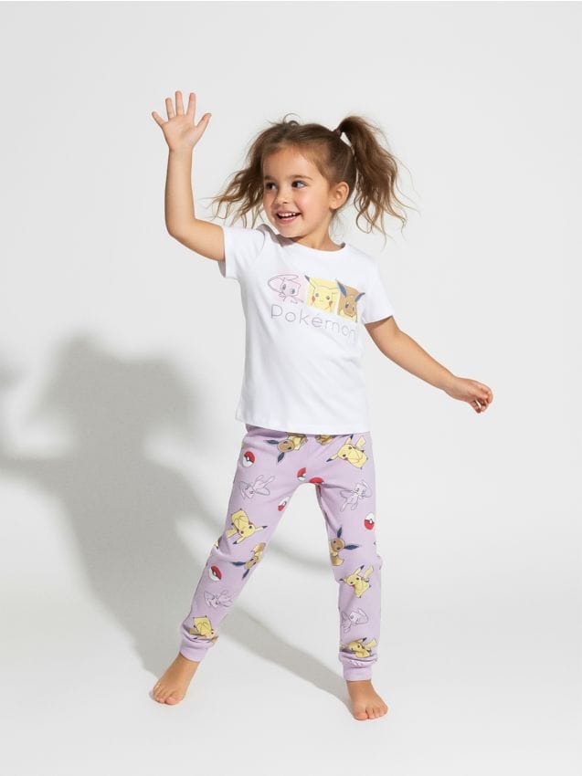 Sinsay - Dvojdielne pyžamo Pokémon - biela