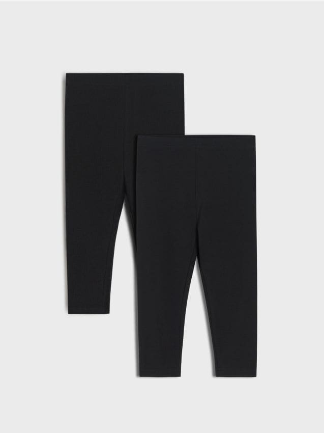 Sinsay - Legginsy 2 pack - czarny