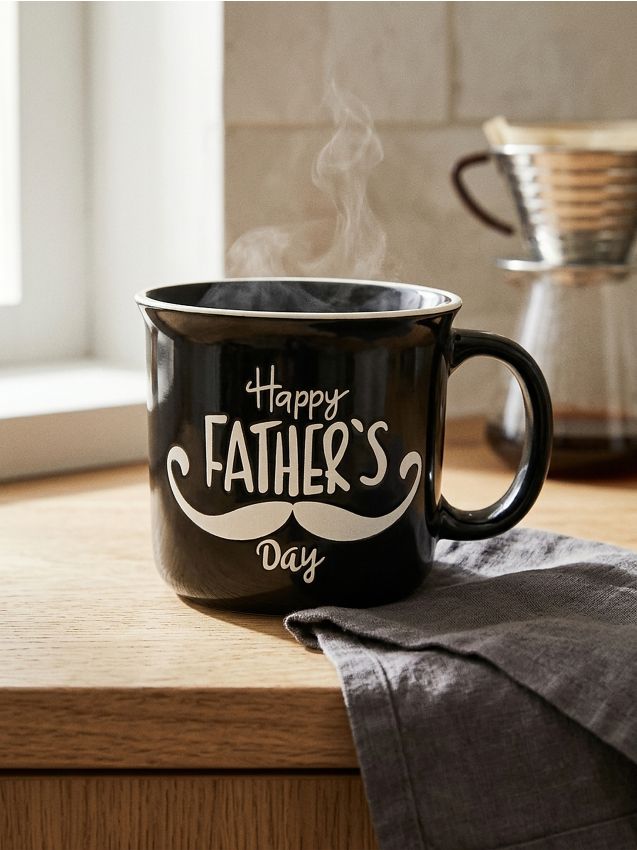 Tazza con scritta per la Festa del Papà - nero