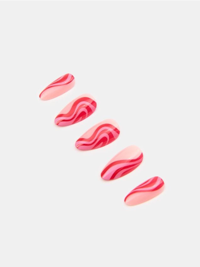 Sinsay - Unghii false în formă de migdale 24 pack - roz