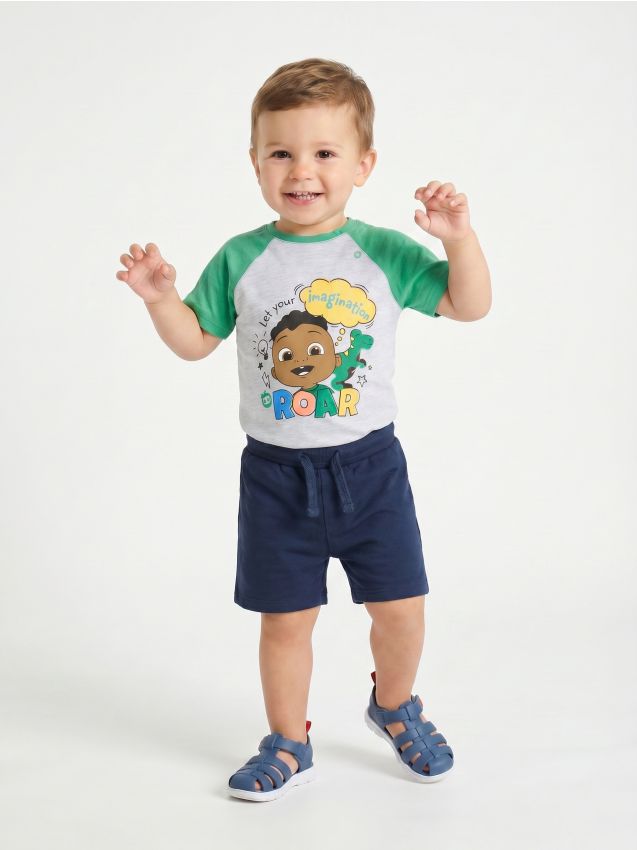 Sinsay - Tricou din bumbac cu imprimeu Cocomelon - gri deschis