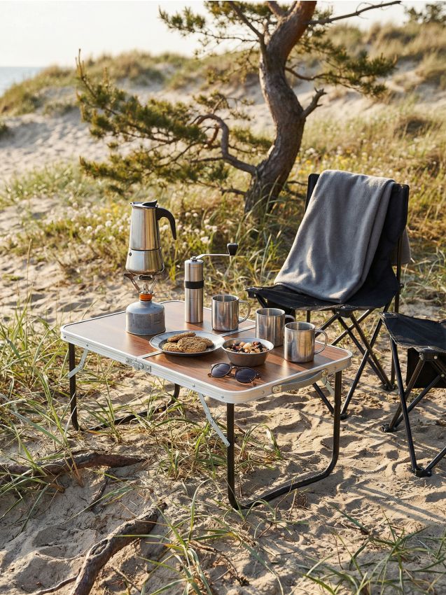 Sinsay - Masă de camping pliabilă - bej