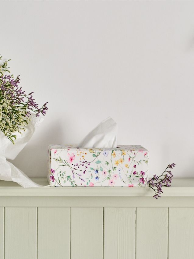 Sinsay - Cutie pentru șervețele cu motiv floral - multicolor