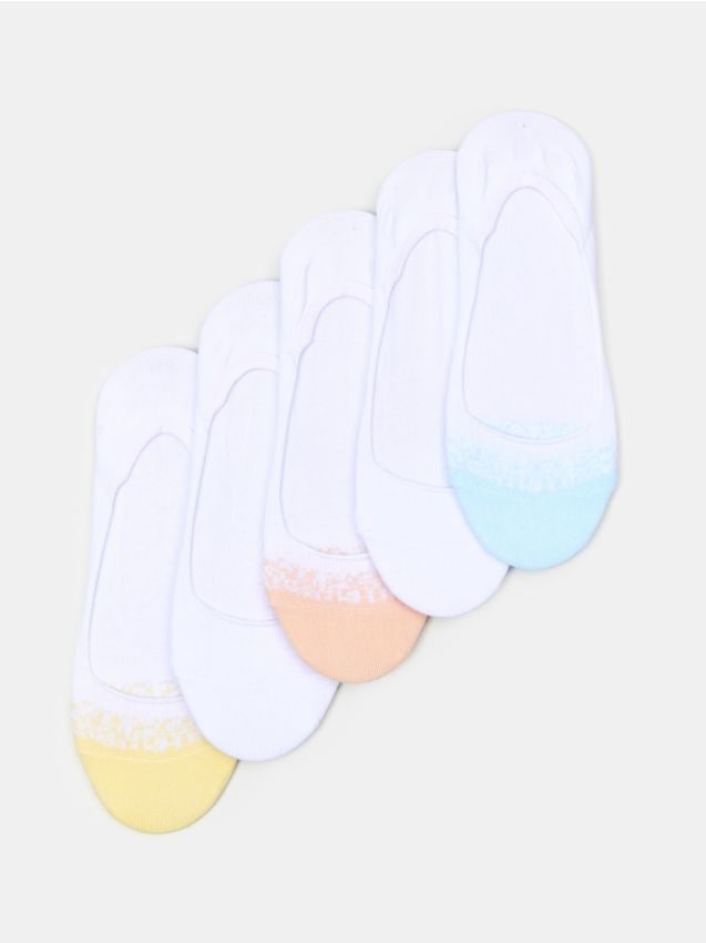 Sinsay - Krótkie skarpetki 5 pack - biały