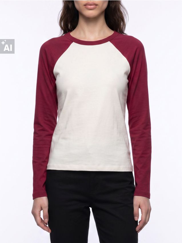 Sinsay - Tricou din bumbac, cu mânecă lungă - multicolor