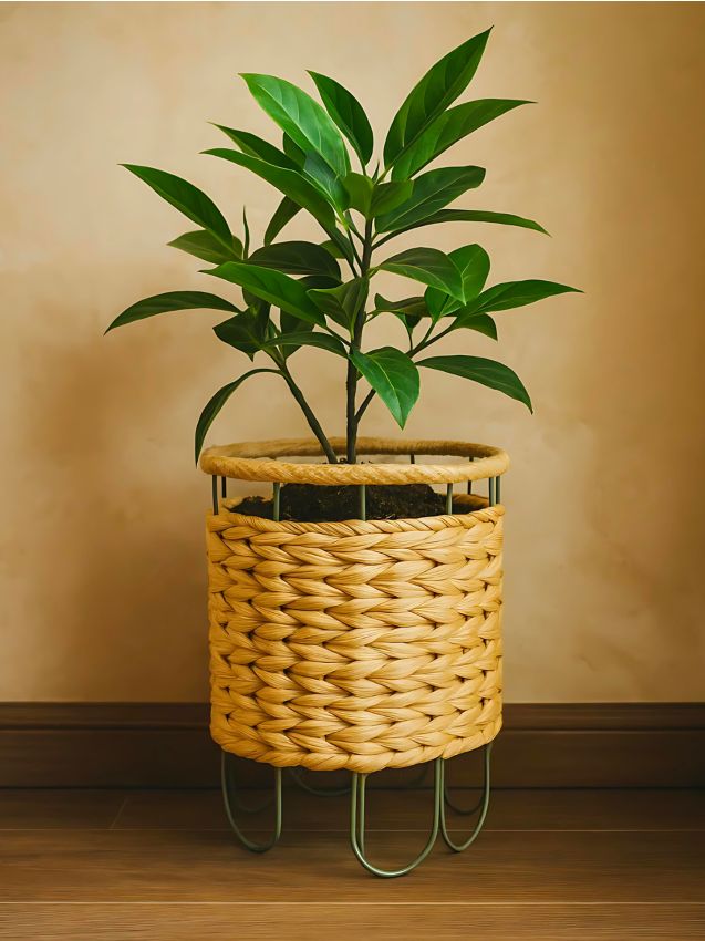 Sinsay - Pletený kvetináč - béžová