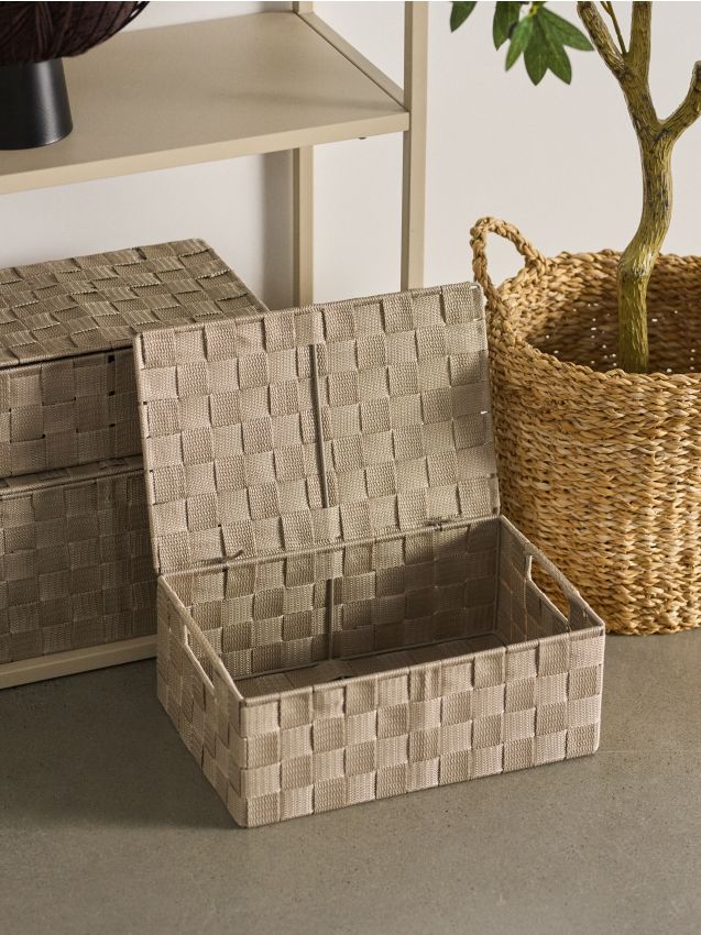 Sinsay - Úložný kôš s vekom - béžová